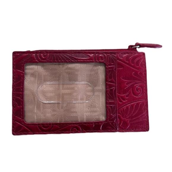 LODIS - Raspberry Embossed Card Holder/Coin Purse - Picture 2 of 9